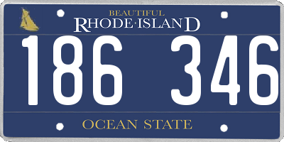 RI license plate 186346