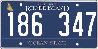 RI license plate 186347