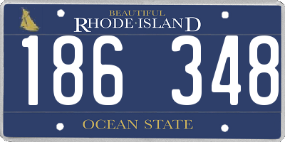 RI license plate 186348
