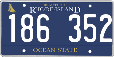 RI license plate 186352