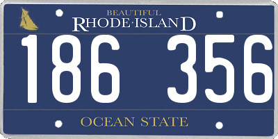RI license plate 186356