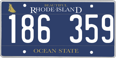 RI license plate 186359
