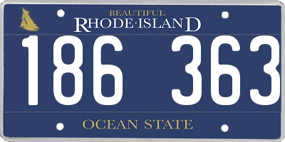 RI license plate 186363