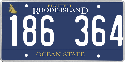 RI license plate 186364