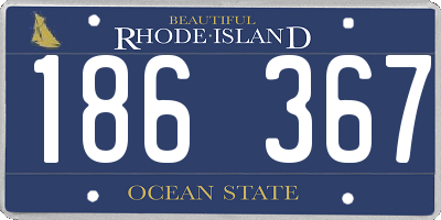 RI license plate 186367