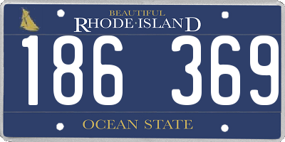 RI license plate 186369