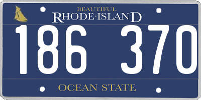 RI license plate 186370