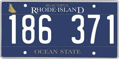 RI license plate 186371