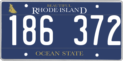 RI license plate 186372