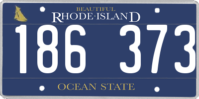 RI license plate 186373