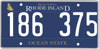 RI license plate 186375
