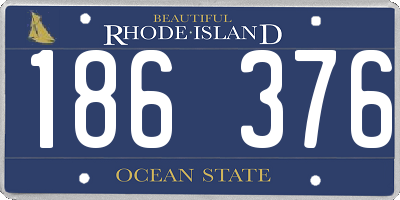 RI license plate 186376