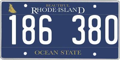 RI license plate 186380