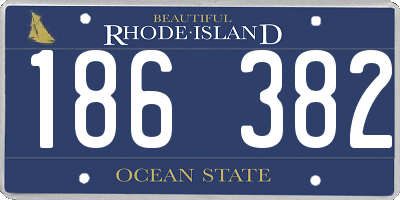 RI license plate 186382