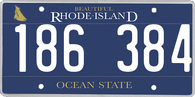RI license plate 186384
