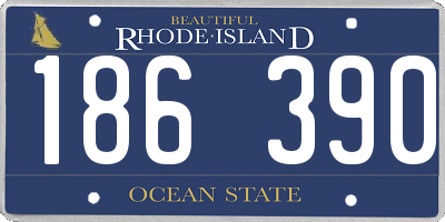 RI license plate 186390