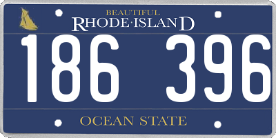 RI license plate 186396