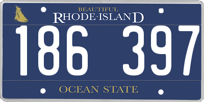 RI license plate 186397