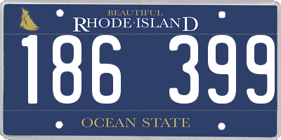 RI license plate 186399