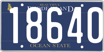 RI license plate 18640