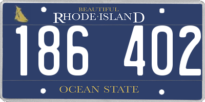 RI license plate 186402