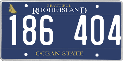RI license plate 186404