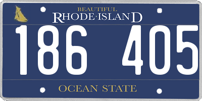 RI license plate 186405