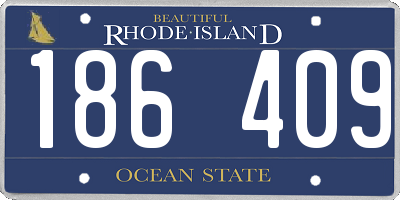 RI license plate 186409