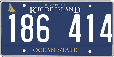 RI license plate 186414
