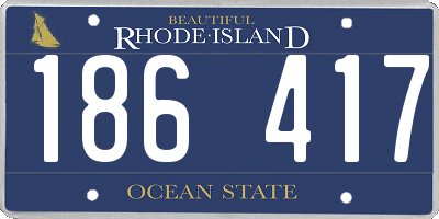 RI license plate 186417