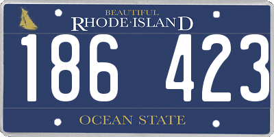 RI license plate 186423