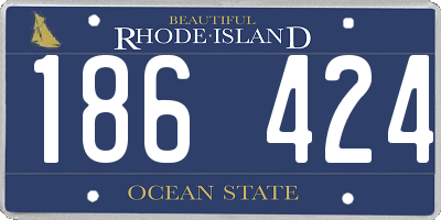 RI license plate 186424