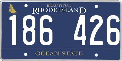 RI license plate 186426