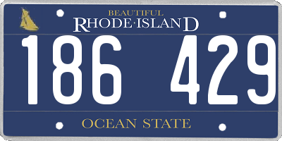 RI license plate 186429