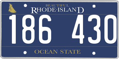 RI license plate 186430