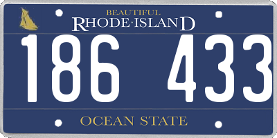 RI license plate 186433