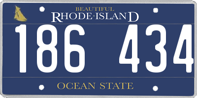 RI license plate 186434