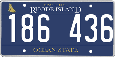 RI license plate 186436