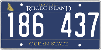 RI license plate 186437