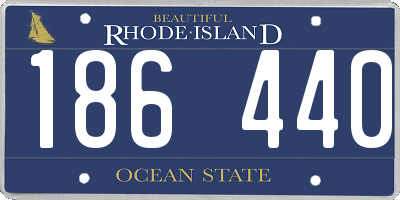 RI license plate 186440
