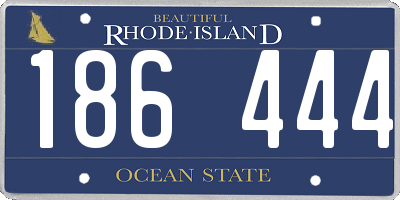 RI license plate 186444