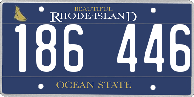 RI license plate 186446