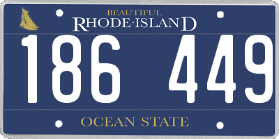 RI license plate 186449