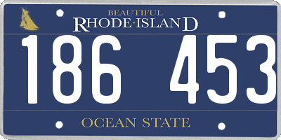 RI license plate 186453