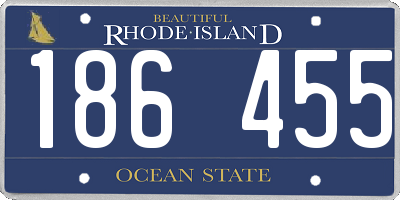 RI license plate 186455