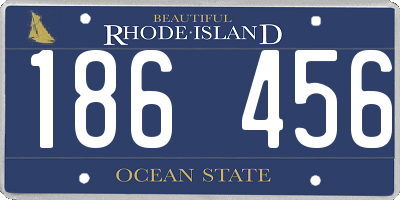 RI license plate 186456