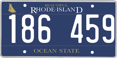 RI license plate 186459