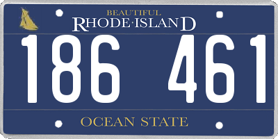 RI license plate 186461