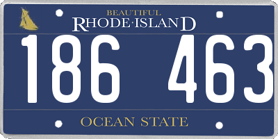 RI license plate 186463