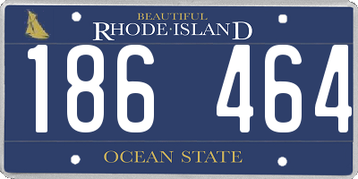 RI license plate 186464